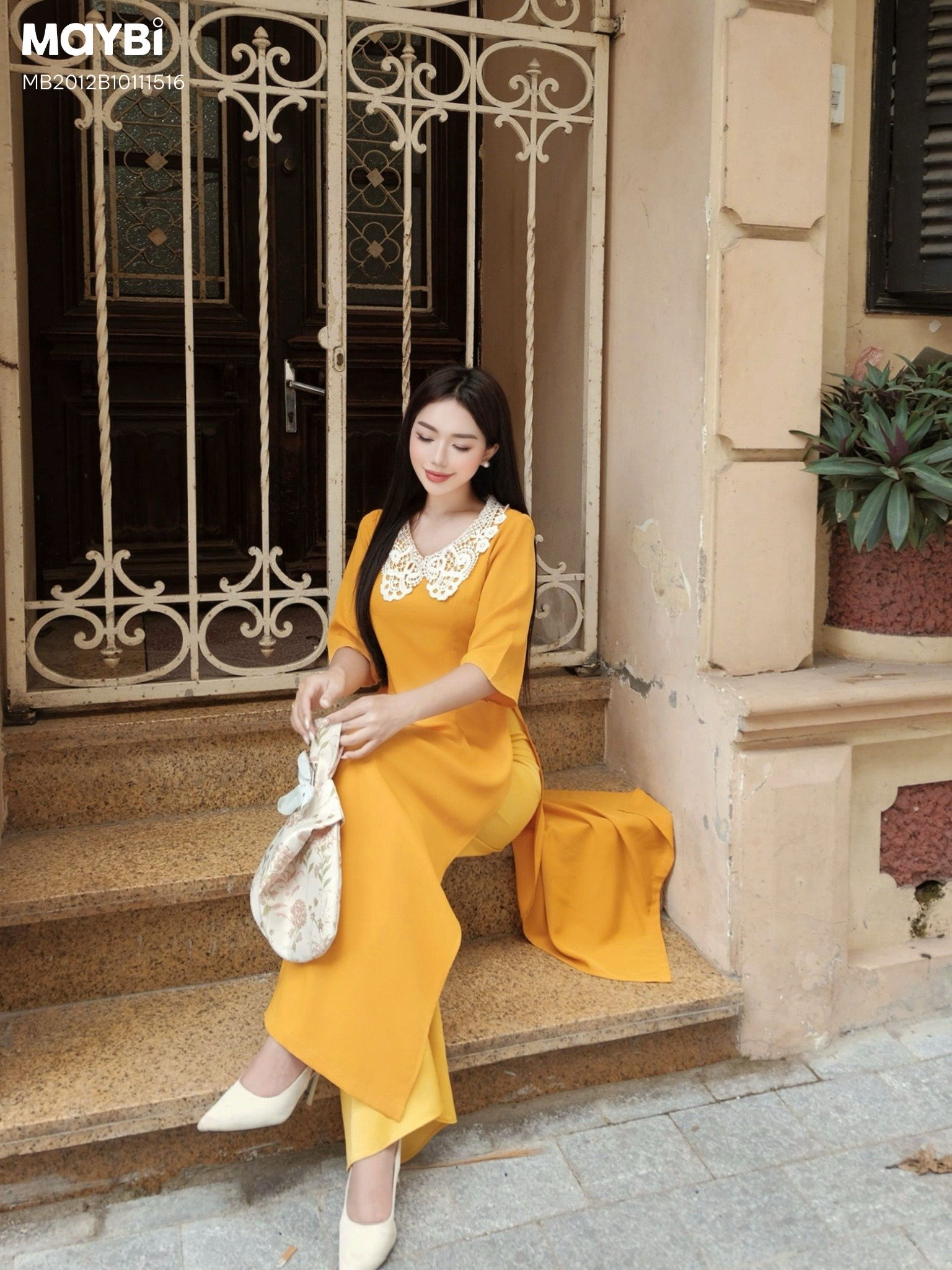 Quần áo dài suông lụa tây thi