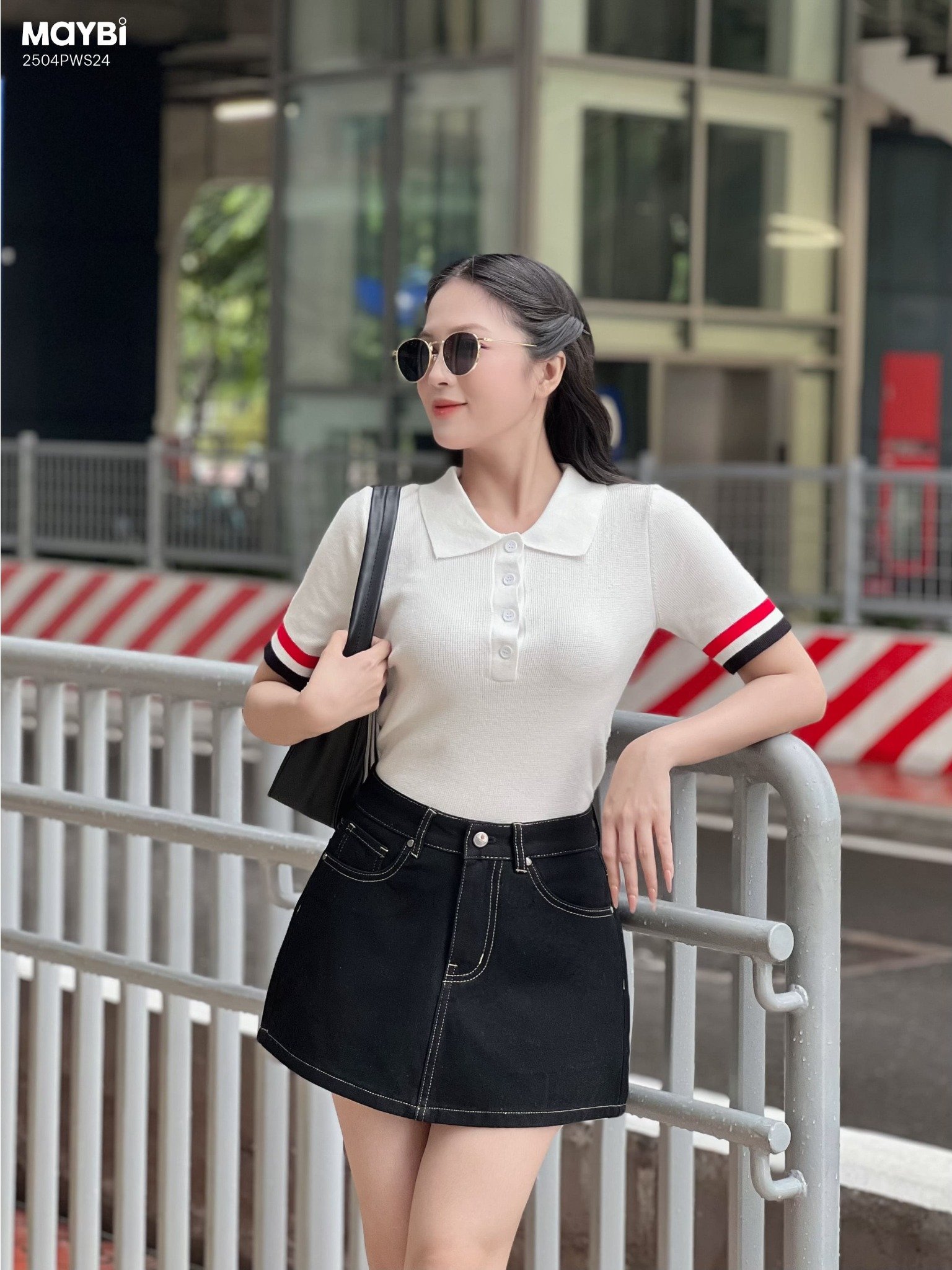 Áo polo form rộng ngắn tay