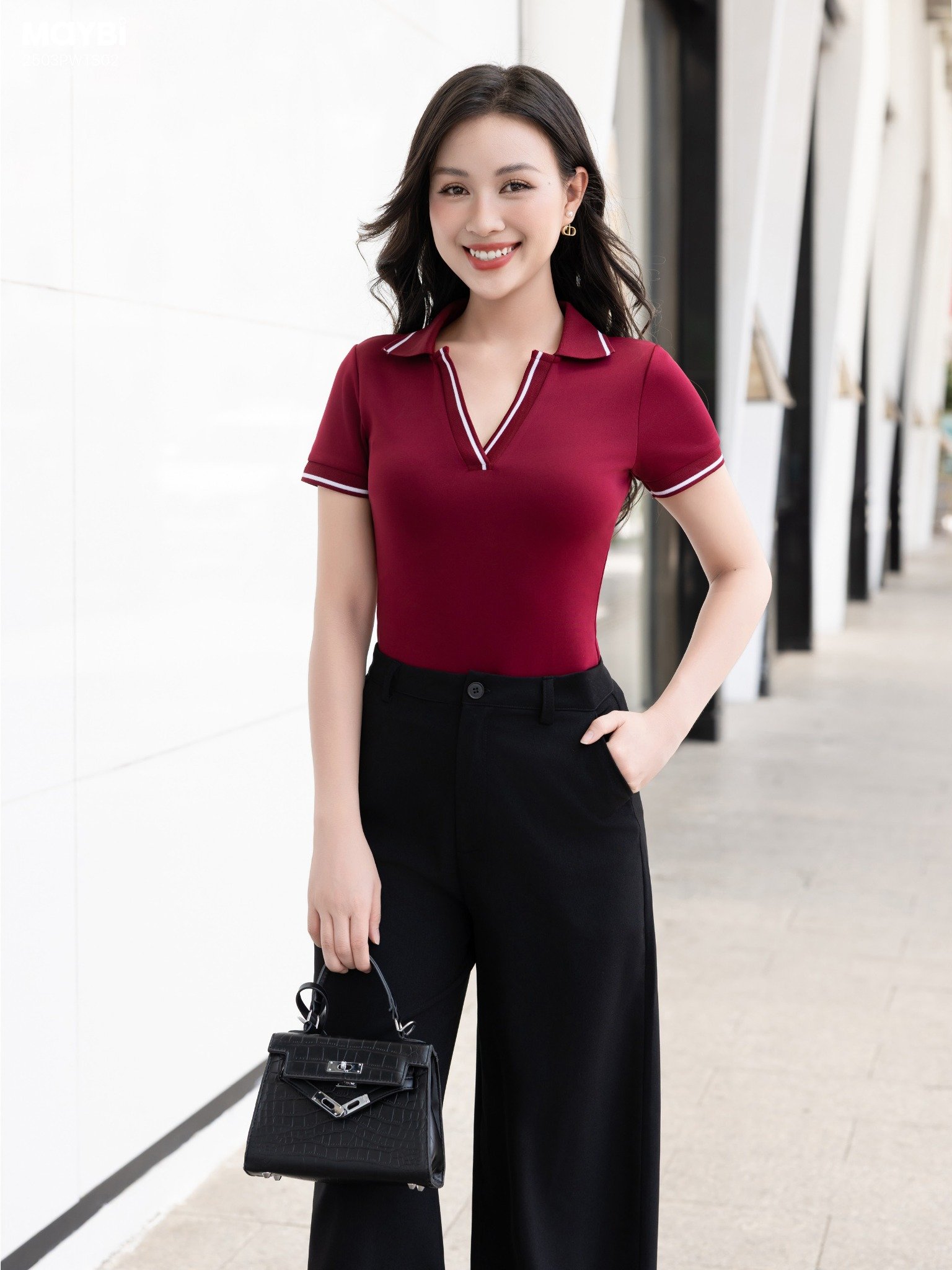 Áo thun polo ôm tay ngắn