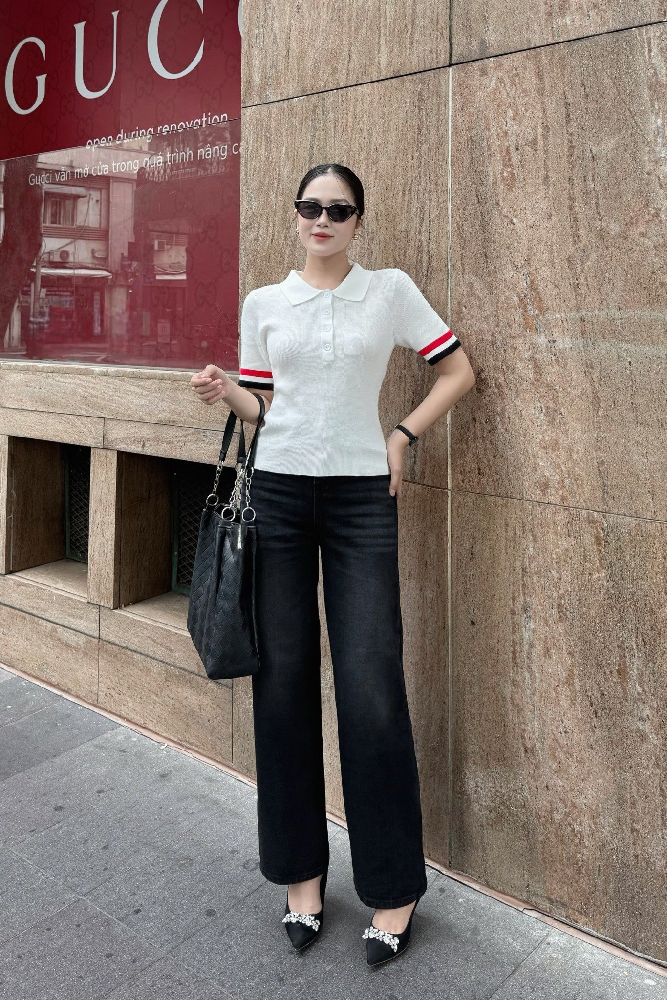 Áo polo form rộng ngắn tay