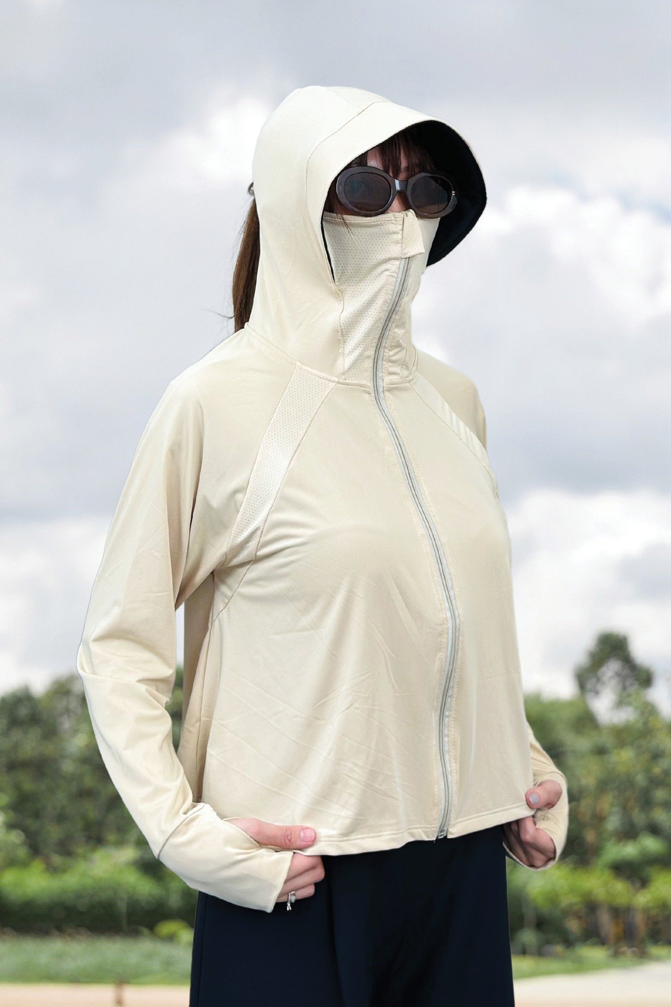 Áo khoác chống nắng thun lạnh cánh dơi tay dài