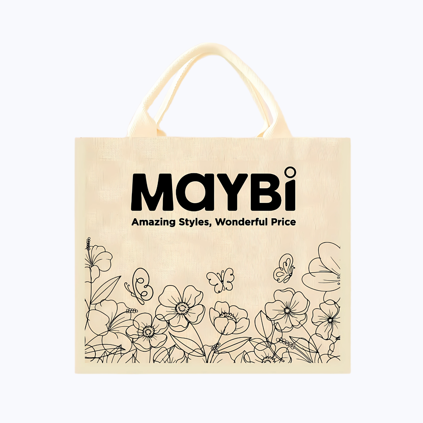 Túi tote vải màu kem