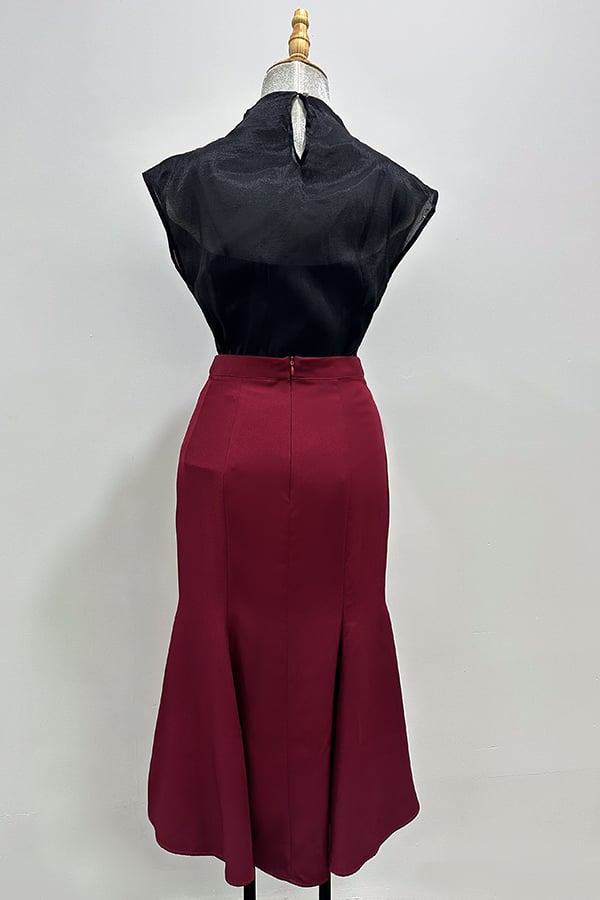 Chân váy midi cotton lạnh đuôi cá