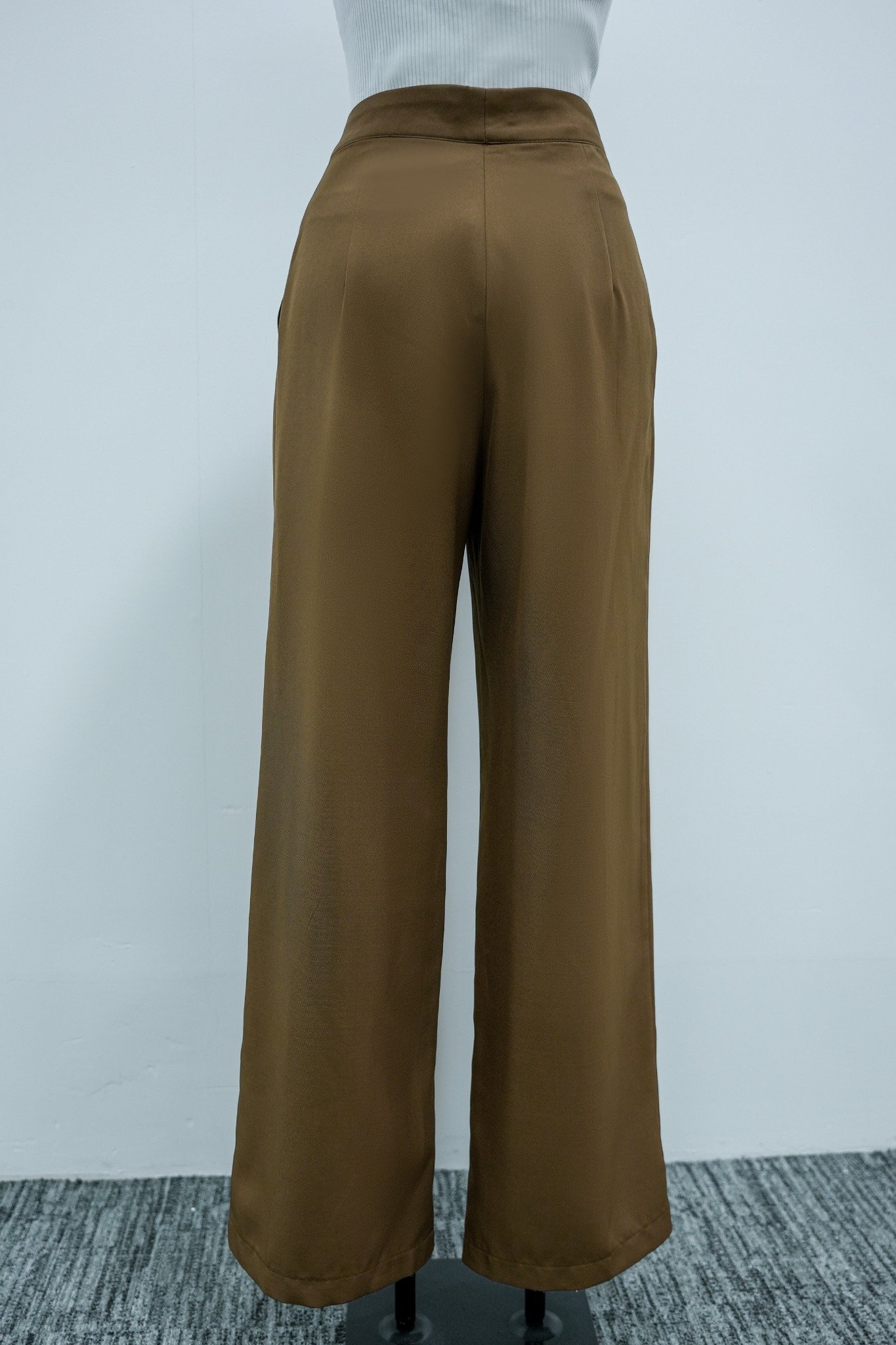 Quần ống rộng cotton lạnh lưng đắp xéo