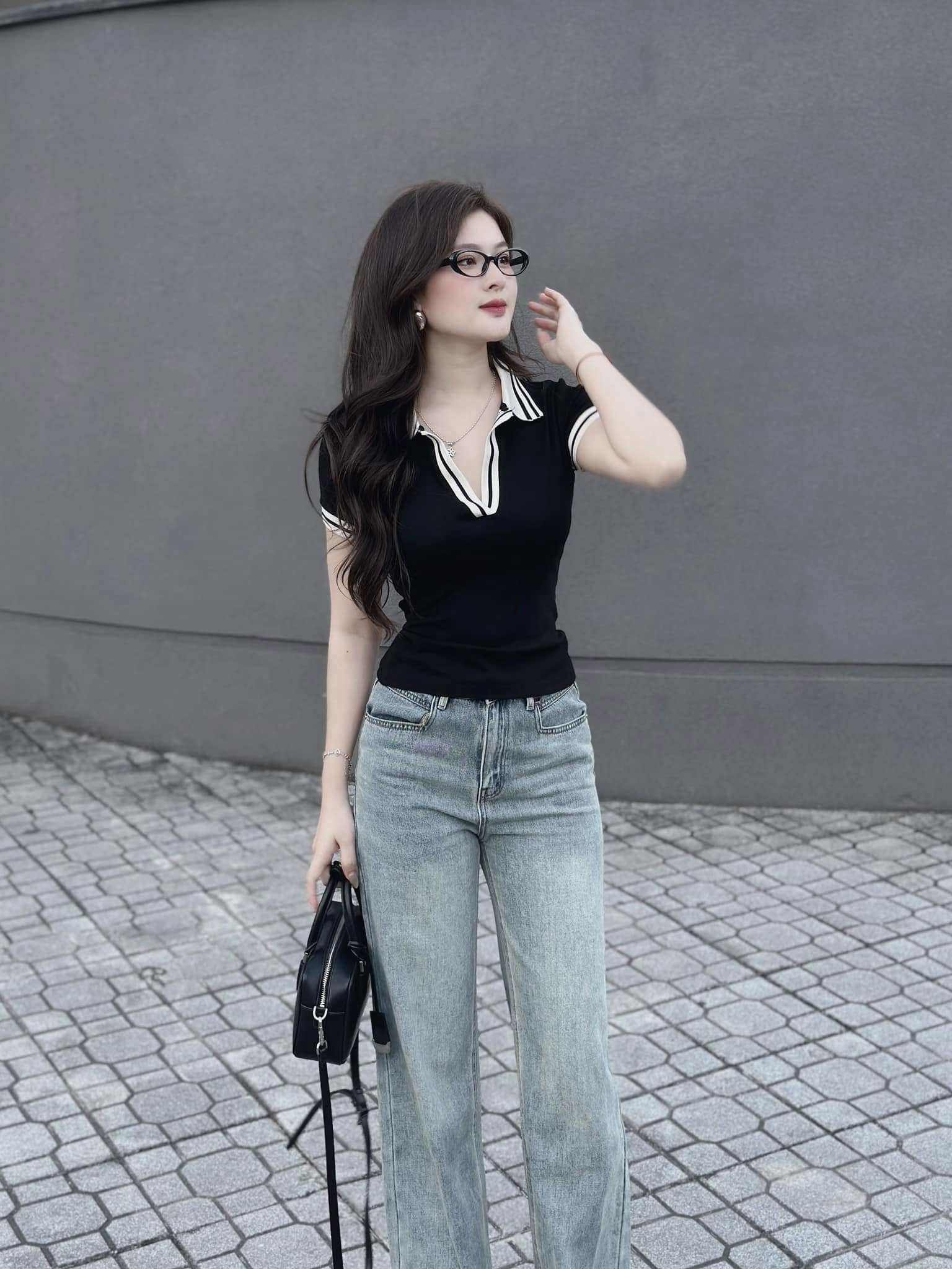 Áo thun polo ôm tay ngắn