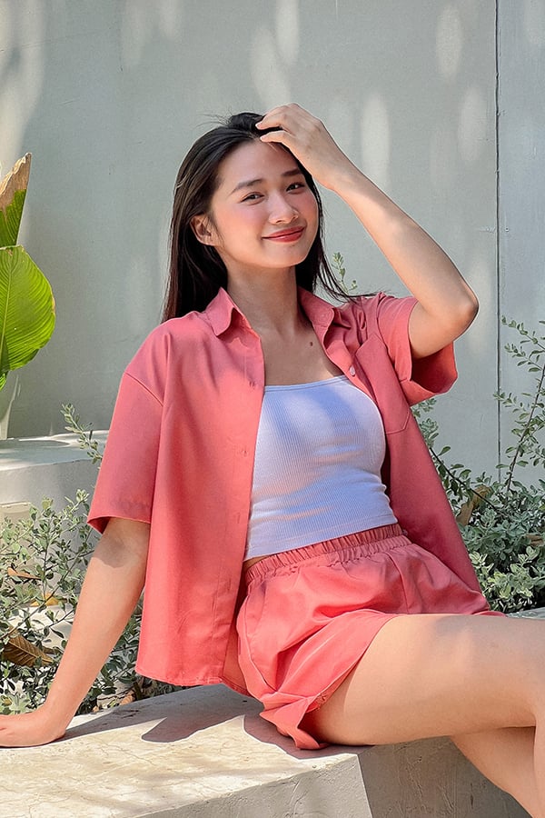 Quần short chéo dày