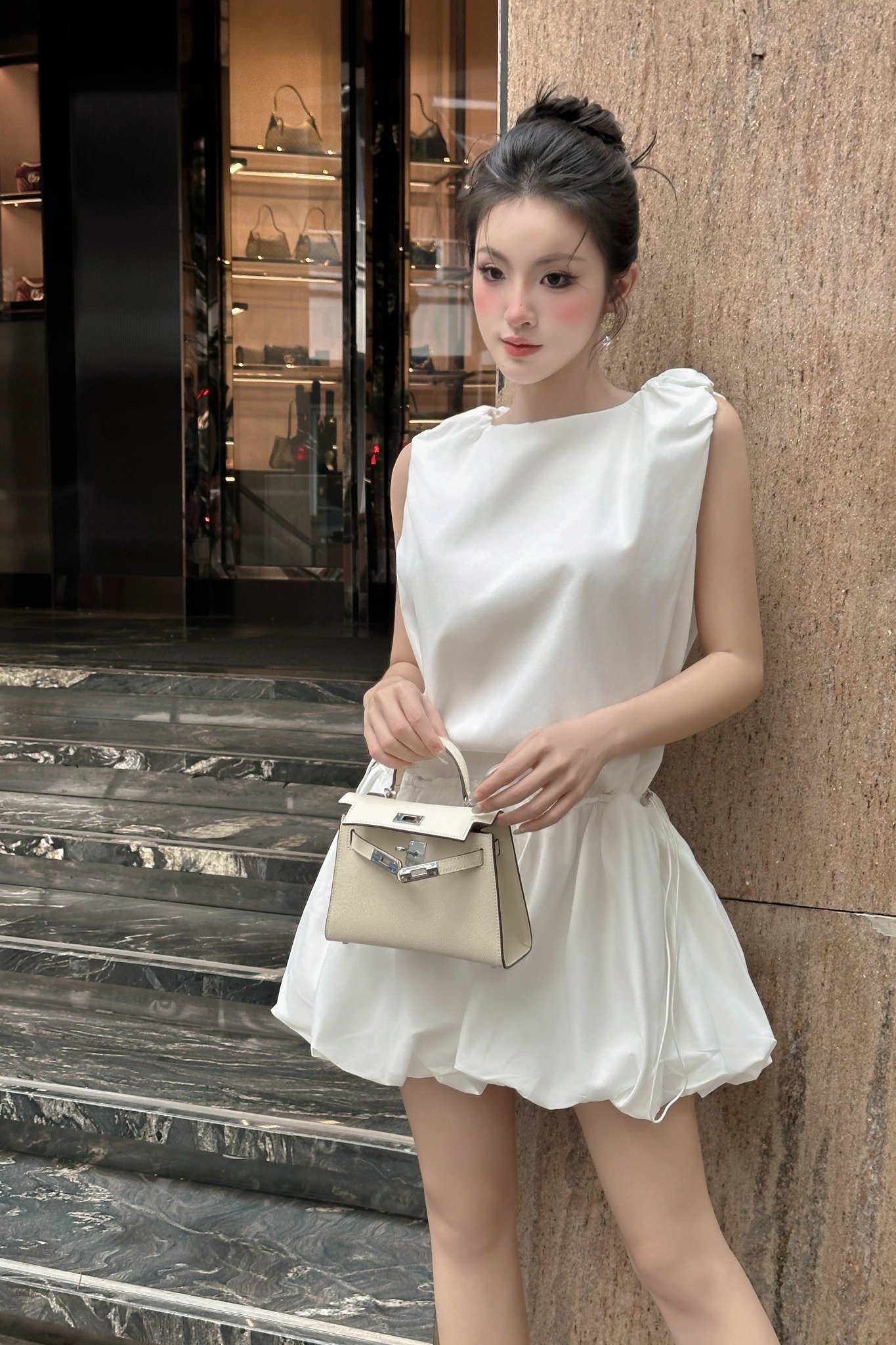 Đầm tùng bí dáng mini