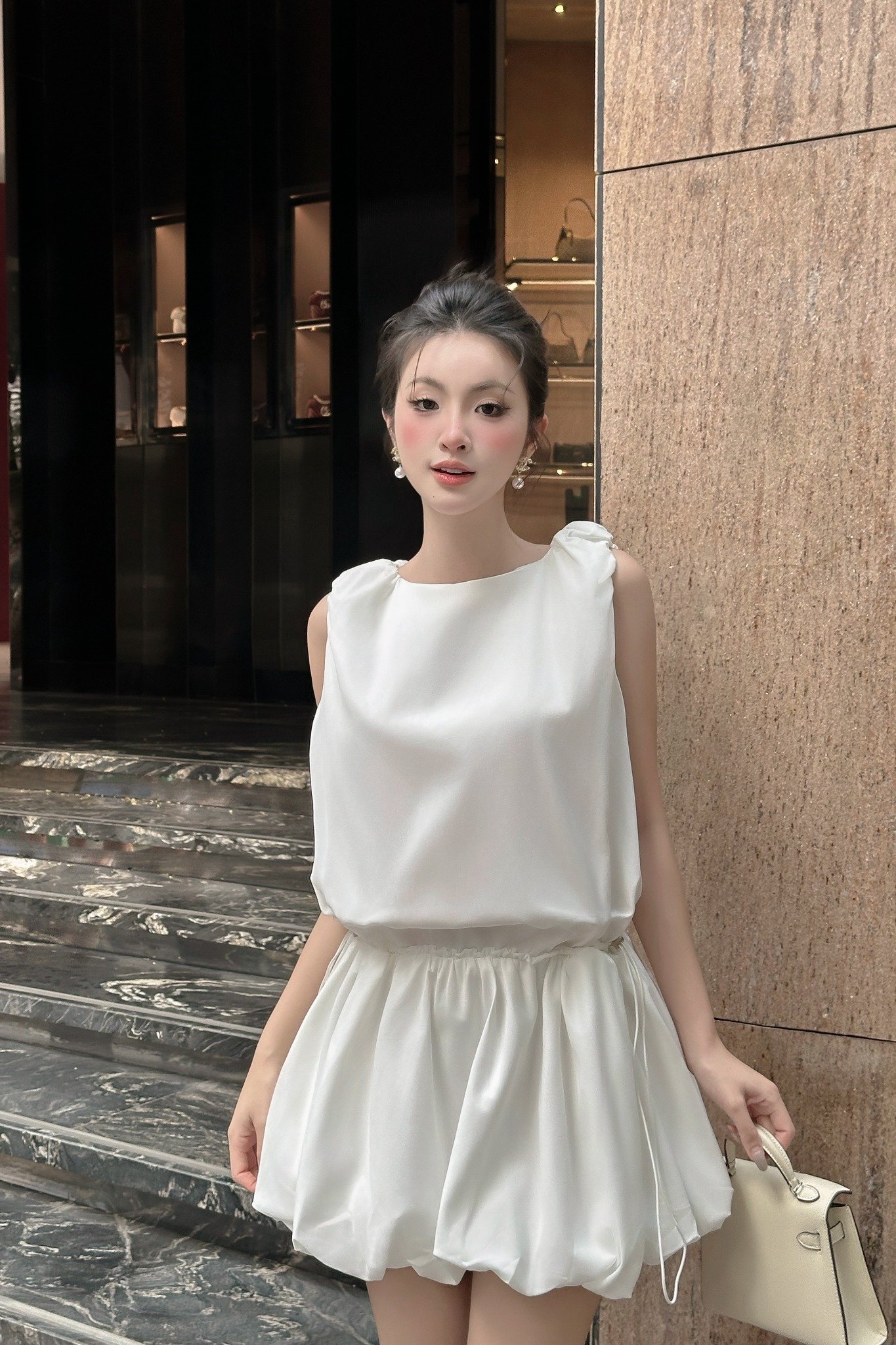 Đầm tùng bí dáng mini