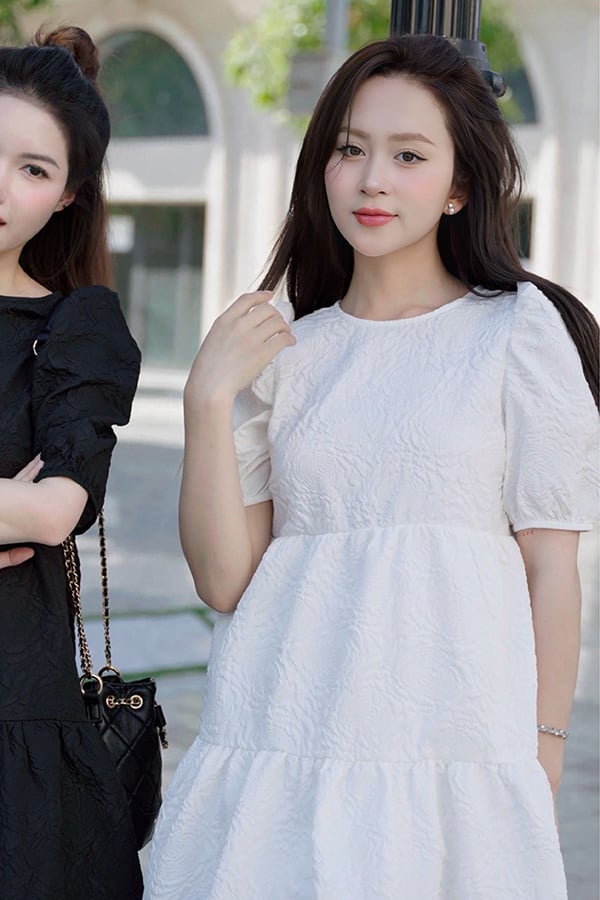 Đầm baby doll xốp hoa