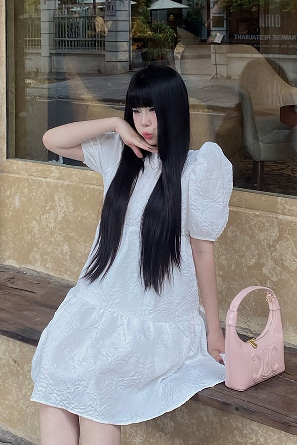 Đầm baby doll xốp hoa