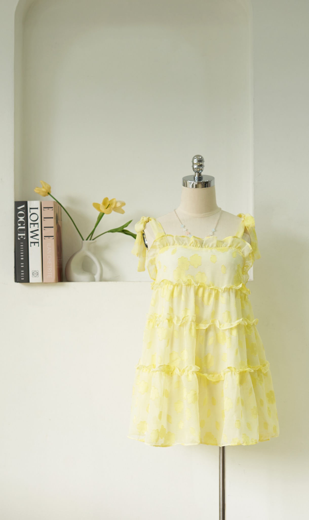 Đầm babydoll voan dệt