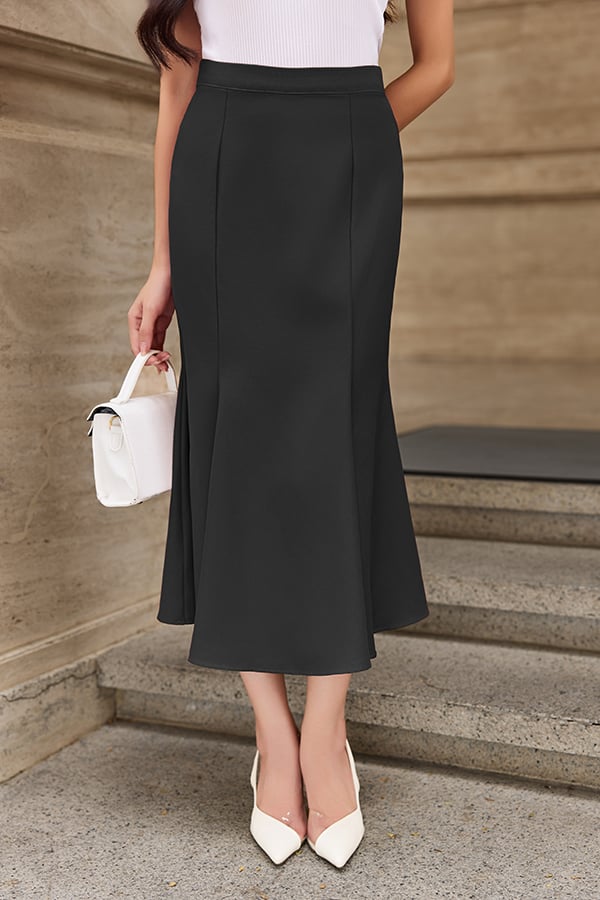 Chân váy midi cotton lạnh đuôi cá