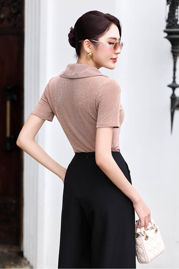 Áo polo ôm thun ướt