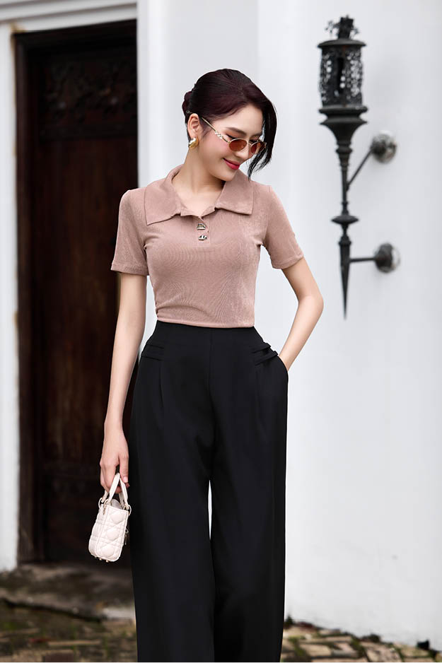 Áo polo ôm thun ướt