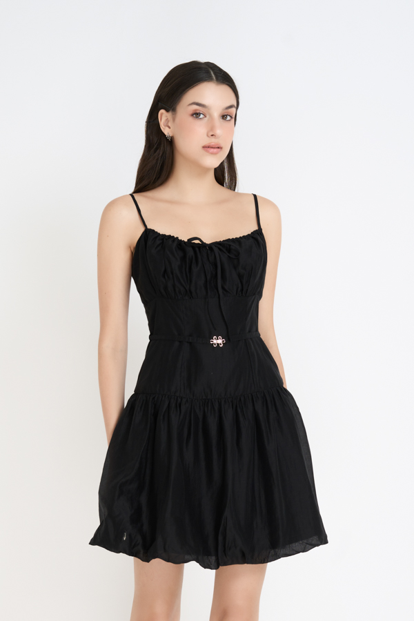 Đầm bí tơ queen phối nhún